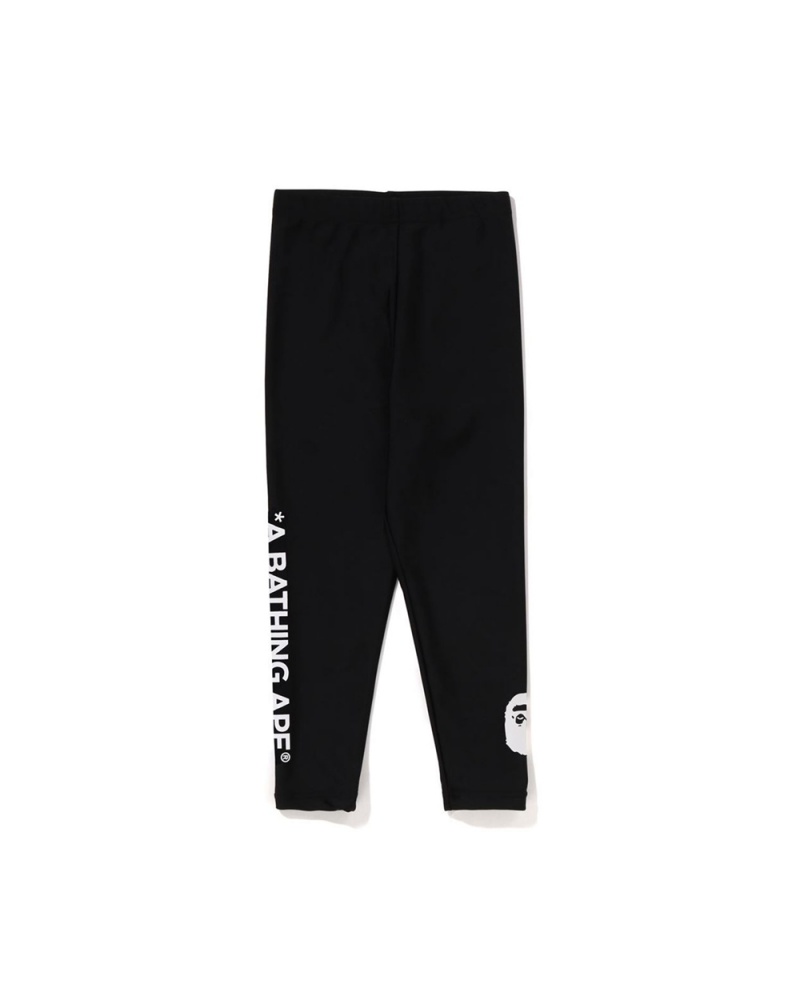 Pantalons Bape Ape Head Swim Leggings Noir Enfant | TZW-34093755